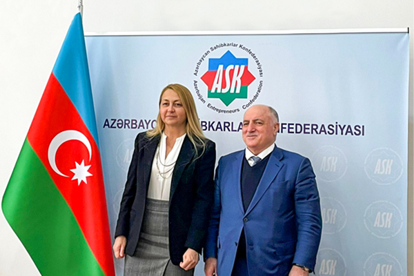 В Конфедерации предпринимателей Азербайджана состоялась встреча с главой Итало- Азербайджанской торговой палаты